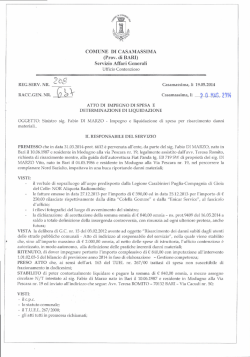 determina n.637 - Comune di Casamassima