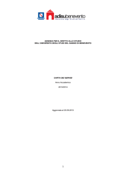 1. la carta dei servizi