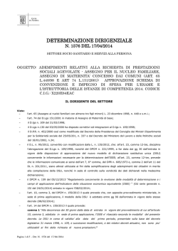 DETERMINAZIONE DIRIGENZIALE