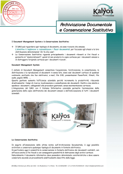 Archiviazione Documentale e Conservazione Sostitutiva