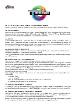 Scarica il regolamento regolamento dettagliato del concorso e il