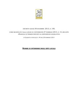 NORME DI INTERESSE DEGLI ENTI LOCALI