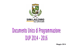 DUP - Documento Unico di Programmazione 2014-2016