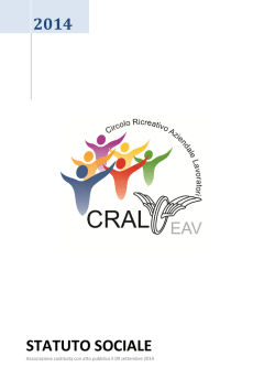 STATUTO CRAL EAV - Benvenuti | cralcircumvesuviana.it