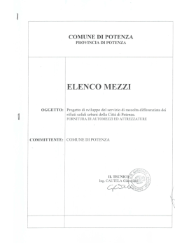 Allegato al Capitolato