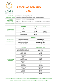PECORINO ROMANO D.O.P - Cooperativa Allevatori Ovini S.c.r.l.