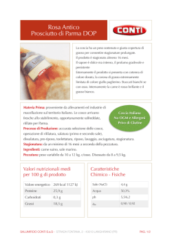 Scheda Tecnica Rosa Antico Prosciutto di Parma DOP