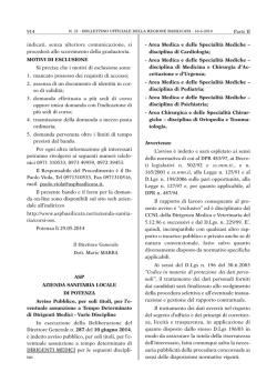 indicati, senza ulteriore comunicazione, si proceder&agrave;