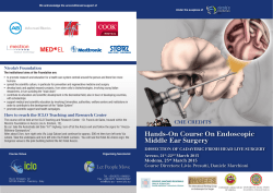 Hands-On Course On Endoscopic Middle Ear Surgery