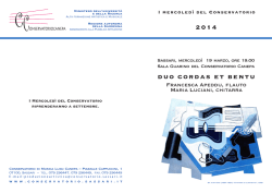 duo cordas et bentu - Conservatorio di Musica "Luigi Canepa" di