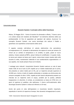 Comunicato stampa Dynamic System: il principio attivo