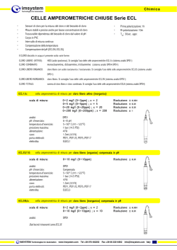 CELLE AMPEROMETRICHE CHIUSE Serie ECL