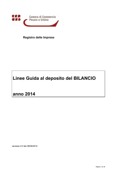 Linee Guida al deposito del BILANCIO anno 2014