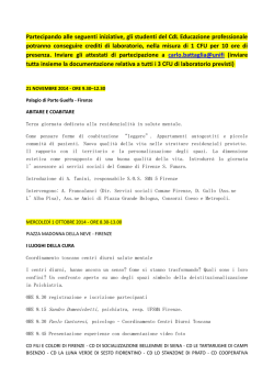 Partecipando alle seguenti iniziative, gli studenti del CdL