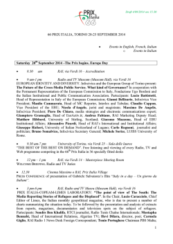 1 66 PRIX ITALIA, TORINO 20-25 SEPTEMBER