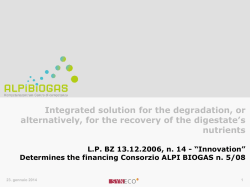 ALPI BIOGAS - BTS Biogas