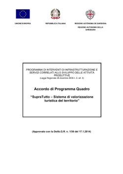Accordo di Programma Quadro - Regione Autonoma della Sardegna