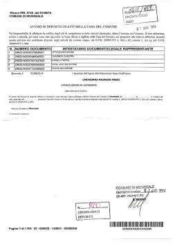 AVVISO DI DEPOSITO DI ATTI NELLA CASA DEL COMUNE " a .i