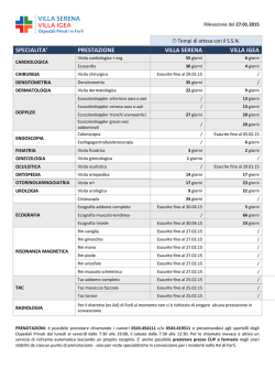 Scarica in formato PDF la lista di attesa per
