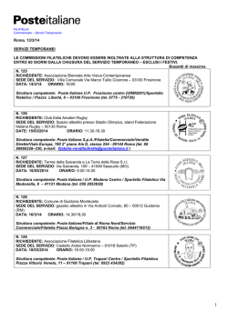 Roma, 13/3/14 SERVIZI TEMPORANEI LE COMMISSIONI