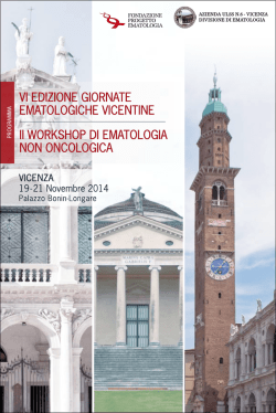 P R O G R A M M A - Associazione per la Lotta alla Trombosi