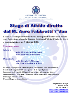 6 e 7 Giugno 2015 - M&deg; Fabbretti Auro 7&deg; Dan