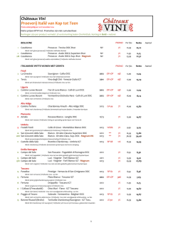 Proeverij Itali&euml; van Kop tot Teen Ch&acirc;teaux Vini