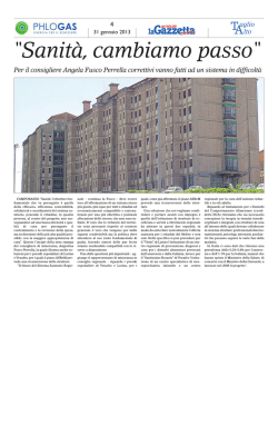 rassegna stampa - Azienda Sanitaria Regionale del Molise