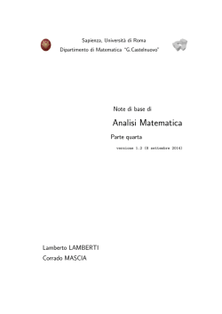 Analisi Matematica - Dipartimento di Matematica