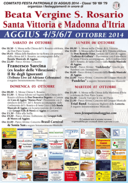 locandina - festa patronale aggius 2014