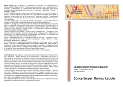 Programma Lebole - Conservatorio Paganini