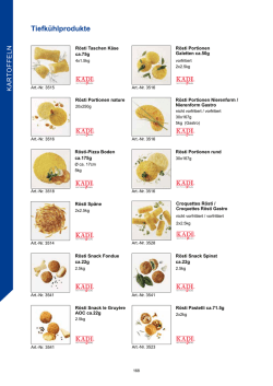 Tiefk&uuml;hlprodukte