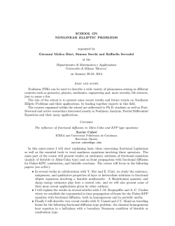 abstracts of the talks