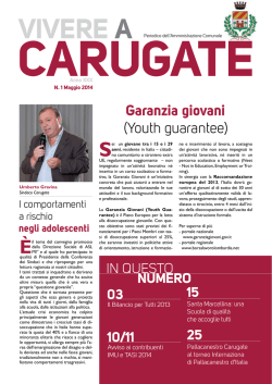 N.1 - Giugno 2014 - Comune di Carugate