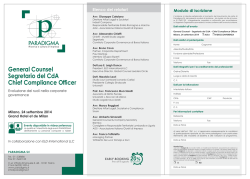 General Counsel Segretario del CdA Chief Compliance Officer