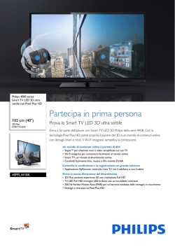 40PFL4418K/12 Philips Smart TV LED 3D ultra sottile