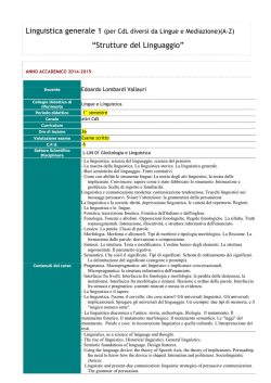programmi elv 2014-2015 - Dipartimento di Lingue, Letterature e