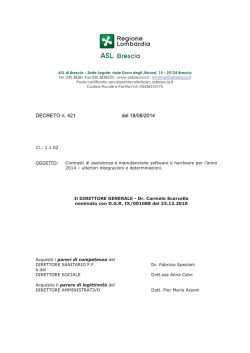 DECRETO n. 421 del 18/08/2014