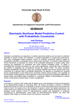Carta int. Dip. - Universit&agrave; degli studi di Pavia