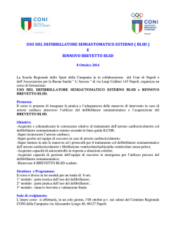 e rinnovo brevetto blsd - Comitato Regionale Campania F.G.I.