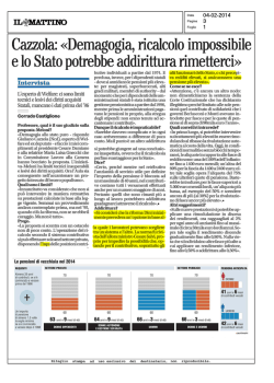 Cazzola: &laquo;Demagogia, ricalcolo impossibile e lo Stato