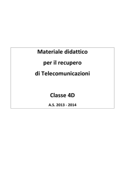 Materiale didattico per il resupero di Telecomunicazioni classe