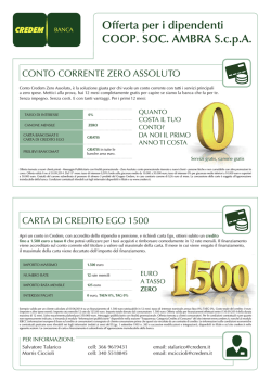 Credem - Cooperativa Sociale Ambra