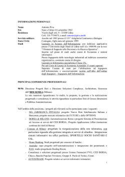 CV Piva - Nucleo di Valutazione