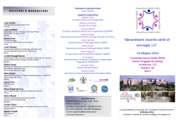 Programma &ldquo;Senonetwork: incontro centri di senologia 1.0&rdquo;