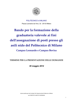 Bando - Comitato Unico di Garanzia