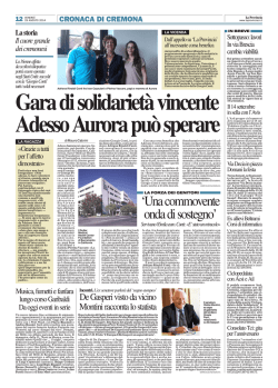 articolo de La Provincia del 29 Agosto 2014