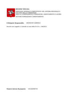 DDRT 538/2014: Approvazione percorso