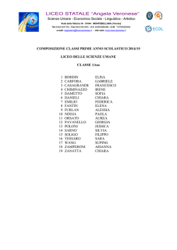 COMPOSIZIONE CLASSI PRIME ANNO