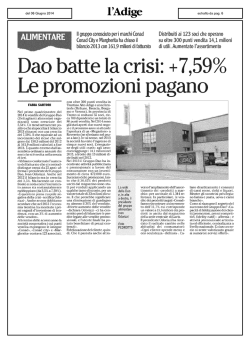 Dao batte la crisi: +7,59% e promozioni pagano